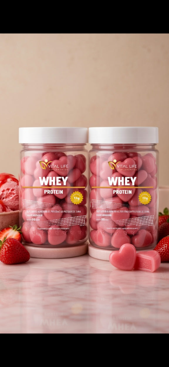 Gummies Whey Morango | 30 doses