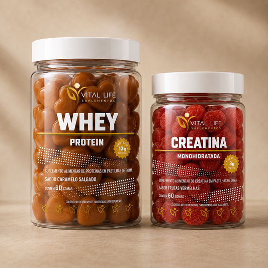 Combo Gummies | Whey Caramelo + Creatina