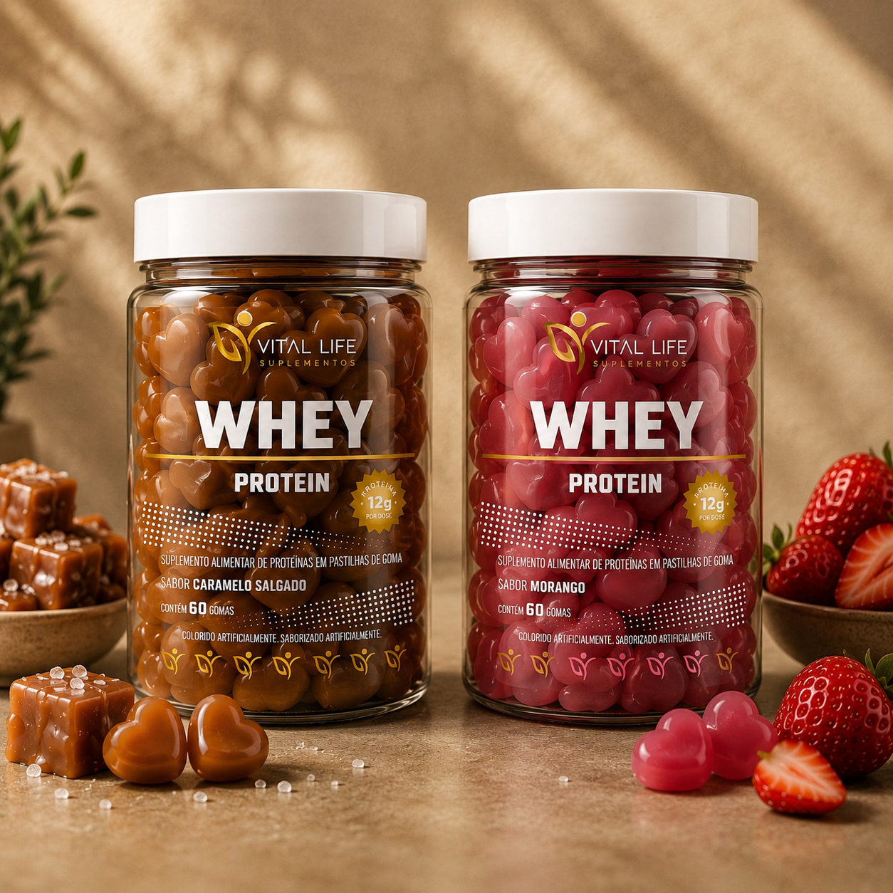 Combo Gummies | Whey Caramelo + Whey Morango