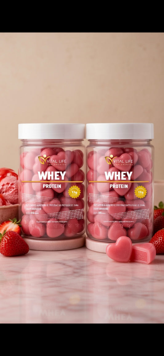 Gummies Whey Morango | 30 doses