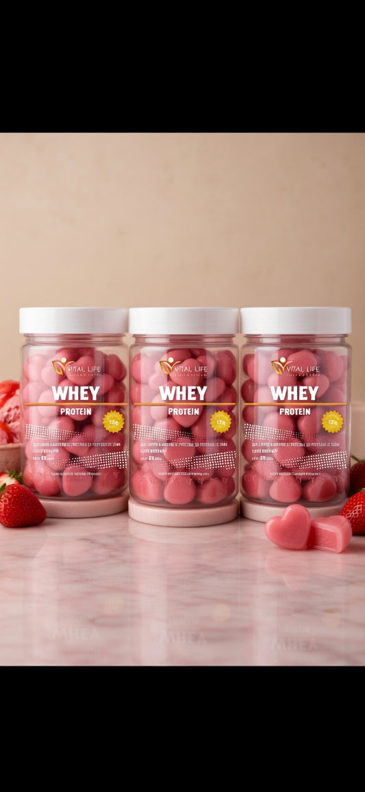 Gummies Whey Morango | 45 doses