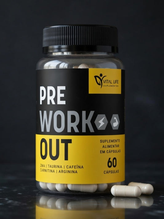 Pré-treino Vital Energy - 60 Cápsulas